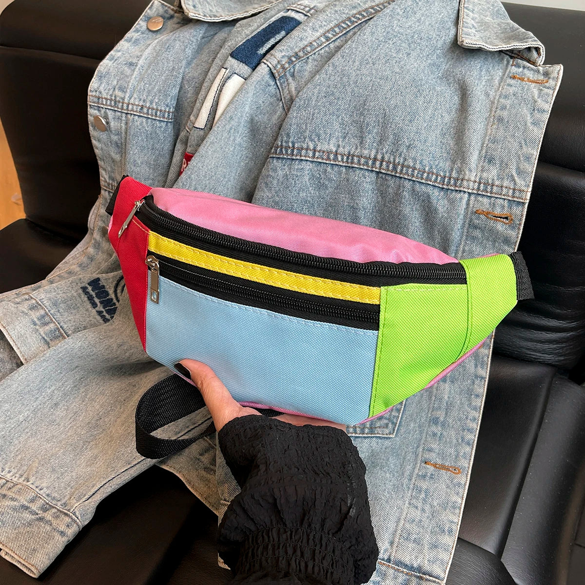 Fanny Pack Sports Festival Workout Traveling Running Large Crossbody Casual Hands-Free Wallets Waist Pack Phone Bag